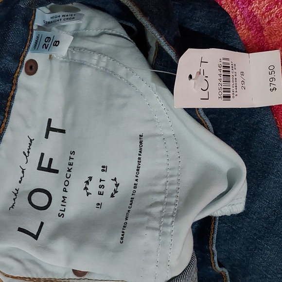 Jeans LOFT made and loved sz8/29 High waist Straight Crop - Picture 7 of 8
